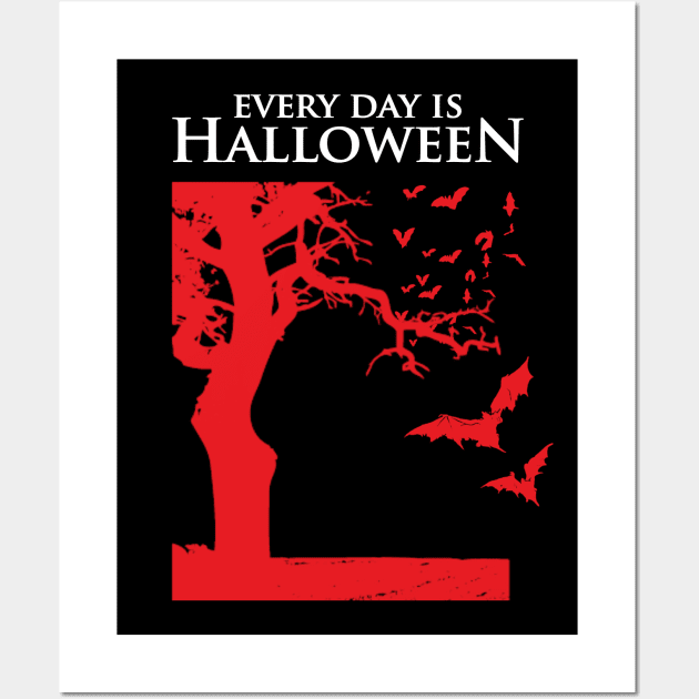 Every Day Is Halloween - Bats Wall Art by Lumooncast